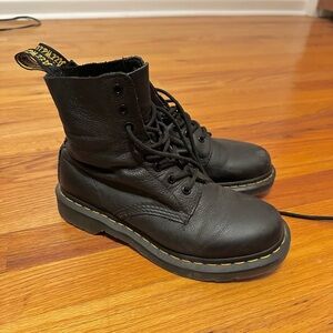 Dr. Martens Black Leather Combat Boots